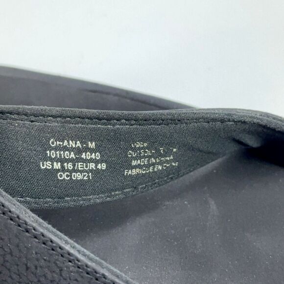 Mens Olukai Ohana 10110A-4040 Black Flip-Flop Comfort Sandals Size US 16 EU 49 main image 8